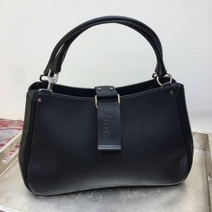 Vintage Christian Dior Paris Bagw silver details